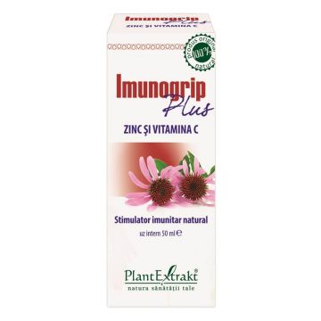 Imunogrip Plus Zinc și vitamina C, 50 ml, Plant Extrakt