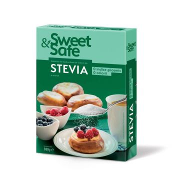 Indulcitor natural Sweet&Safe Stevia, 350 g, Sly Nutritia