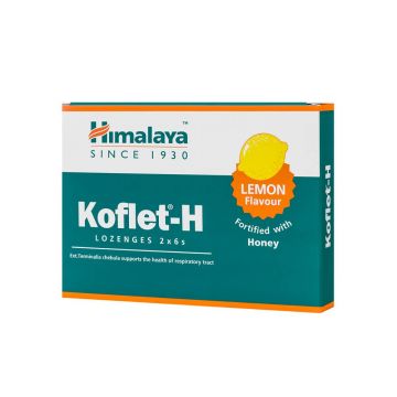 Koflet-H cu aromă de lămâie, 12 pastile, Himalaya
