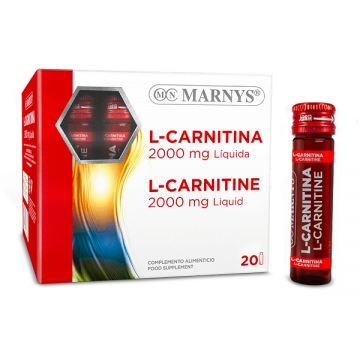 L-Carnitină Lichidă 2000 mg, 20 Fiole, Marnys