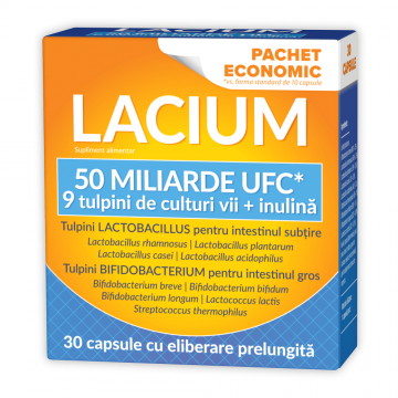 Lacium 50 miliarde UFC, 30 capsule, Natur Produkt