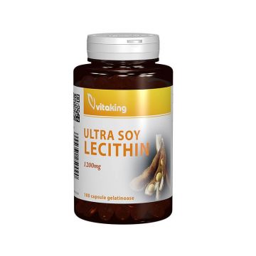 Lecitina Forte 1200 mg, 100 capsule, VitaKing