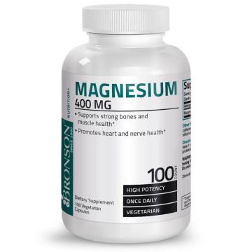 Magneziu 400 mg, 100 capsule, Bronson Laboratories