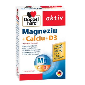 Magneziu Calciu D3, 30 comprimate, Doppelherz