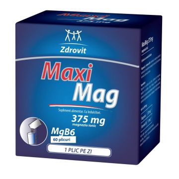 MaxiMag, 375 mg, 60 plicuri + 20% reducere, Zdrovit