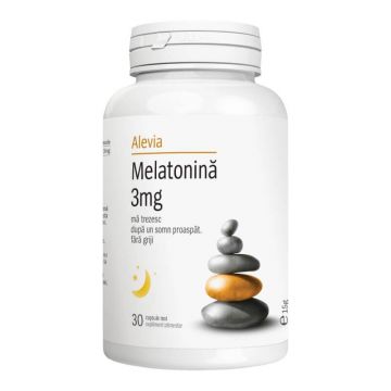 Melatonină 3 mg, 30 capsule moi, Alevia