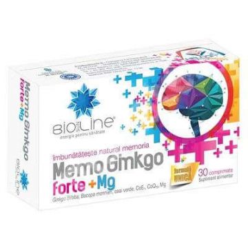 Memo Ginkgo Forte, 30 comprimate, Helcor