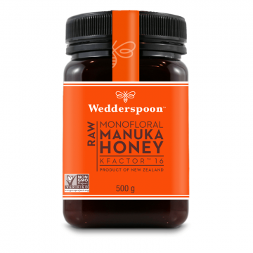 Miere de Manuka KFactor 16 RAW, 500 g, Wedderspoon