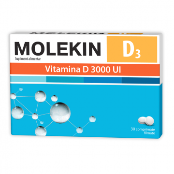 Molekin D3 3000 UI, 30 comprimate, Natur Produkt