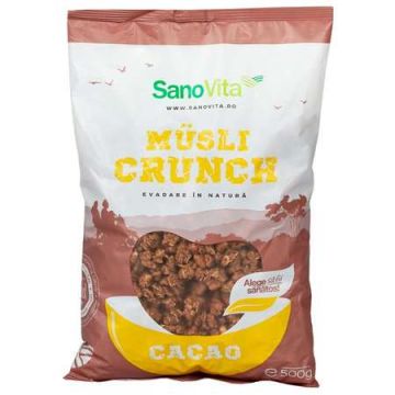 Musli crunch cu cacao, 500 g, Sanovita