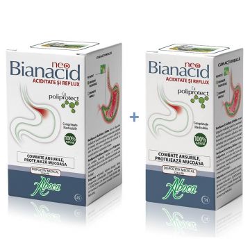 NeoBianacid cu poliprotect pentru aciditate și reflux, 45 comprimate, Aboca + 14 comprimate
