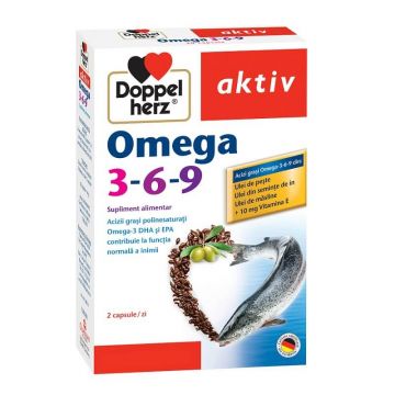 Omega 3-6-9 + vitamina E, 30 capsule, Doppelherz