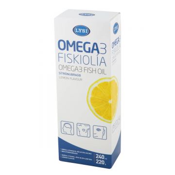 Omega 3 cu aromă de lămâie, 240 ml, Lysi