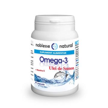 Omega 3 Ulei de Somon si Vitamina E, 30 capsule, Noblesse Omega 3 Ulei de Somon si Vitamina E, 30 capsule, Noblesse