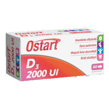 Ostart D3 2000UI, 60 comprimate, Fiterman