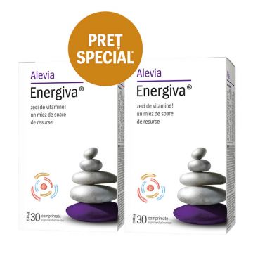 Pachet Energiva, 30 comprimate, Alevia (1+1 pret special)