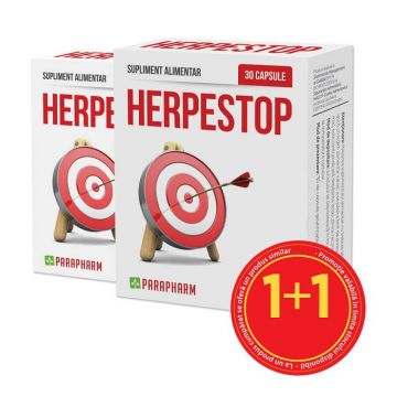 Pachet Herpestop, 30 capsule + 30 capsule, Parapharm