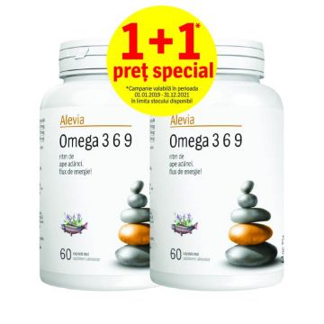 Pachet Omega 3 6 9, 60 + 60 capsule (1+1), Alevia