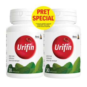 Pachet Urifin (1+1 pret special), 30 comprimate, Alevia