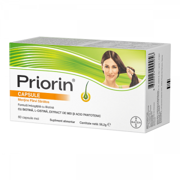 Priorin mentine parul sanatos, 60 capsule, Bayer