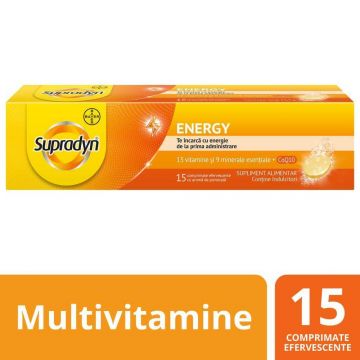 Supradyn Energy, Multivitamine, 15 comprimate efervescente, Bayer