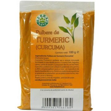 Pulbere de Turmeric, 100 g, Herbavit