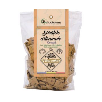 Saratele artizanale vegane, cu ceapa şi in, 150g, Econatur