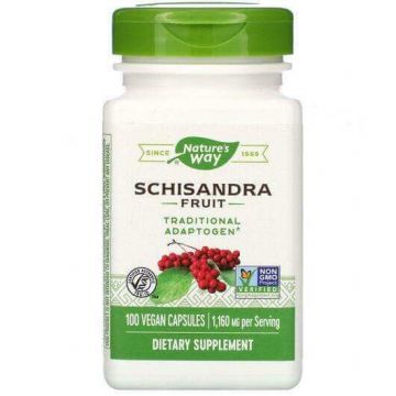 Schizandra Fruit Natures Way, 100 capsule, 580 mg, Secom