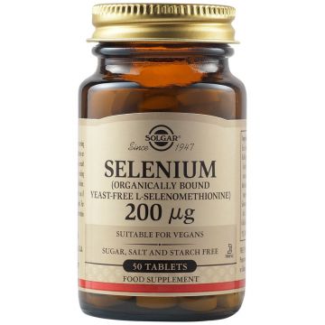 Seleniu 200 mcg, 50 tablete, Solgar