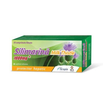 Silimarină Milk Thistle Terapia 1000 mg, 30 comprimate, Terapia