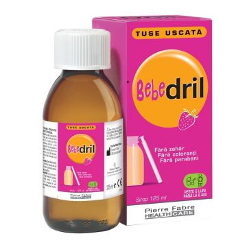 Sirop Bebedril tuse uscata, 125 ml, Pierre Fabre Healthcare Sirop Bebedril tuse uscata, 125 ml, Pierre Fabre Healthcare