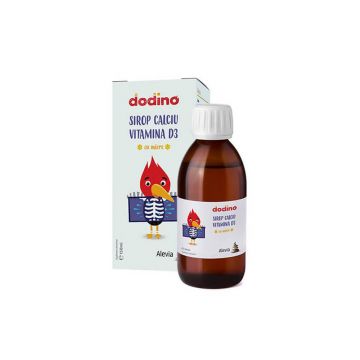 Sirop calciu vitamina D3 cu miere Dodino, 150 ml, Alevia