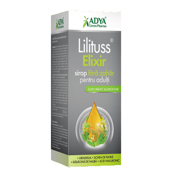 Sirop pentru adulți Lilituss Elixir, 180 ml, Adya