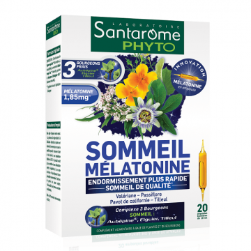 Sommeil Melatonine, 20 fiole, Santarome Natural