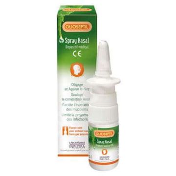 Spray nazal cu ulei esențial de mentă și cimbru Olioseptil, 20 ml, Laboratoires Ineldea Spray nazal cu ulei esențial de mentă și cimbru Olioseptil, 20 ml, Laboratoires Ineldea