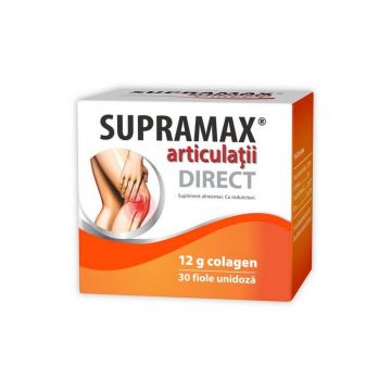 Supramax articulatii Direct 12g colagen, 30 fiole, Zdrovit