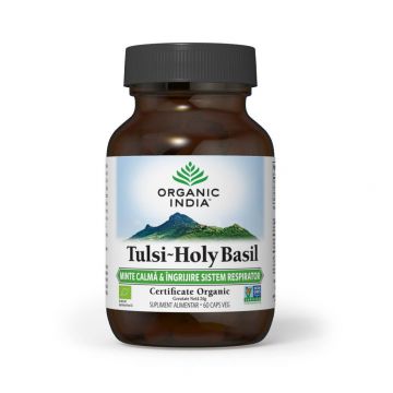 Tulsi, Minte Calma si Ingrijire Sistem Respirator, 60 capsule, Organic India