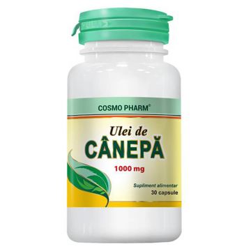 Ulei de canepa 1000 mg, 30 capsule, Cosmopharm