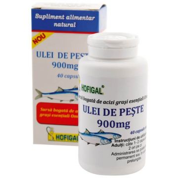 Ulei de pește, 900 mg, 40 capsule, Hofigal