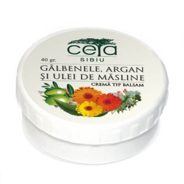 Unguent de galbenele, argan și ulei de măsline, 20 g, Ceta Sibiu