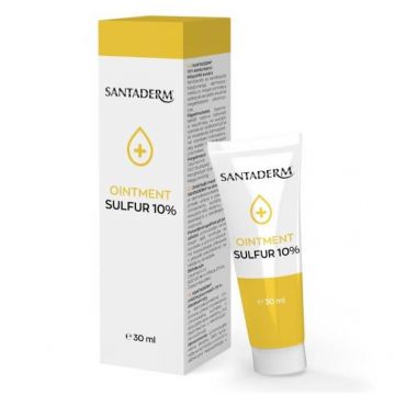 Unguent emolient cu Sulf 10% Santaderm, 30 ml, Vitalia