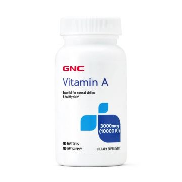 Vitamina A 3000 mcg (10000UI)(004222), 180 capsule moi, GNC