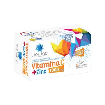 Vitamina C 1000 mg + Zinc, 30 comprimate, Helcor