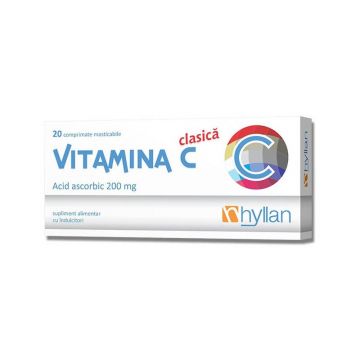 Vitamina C clasică, 20 comprimate masticabile, Hyllan