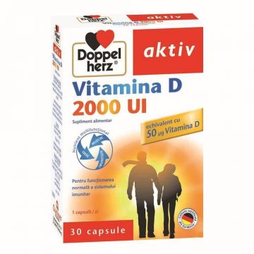 Vitamina D 2000 UI Aktiv, 30 capsule, Doppelherz