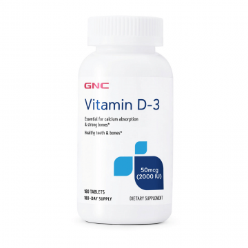 Vitamina D-3 2000 IU (144823), 180 tablete, GNC