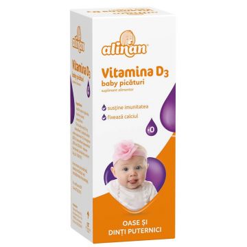Vitamina D3 picături Alinan, 10 ml, Fiterman