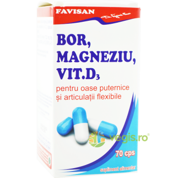 Bor Magneziu si Vitamina D3 70cps