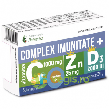 Complex Imunitate Plus Vitamina C +Zn + D3 30cpr