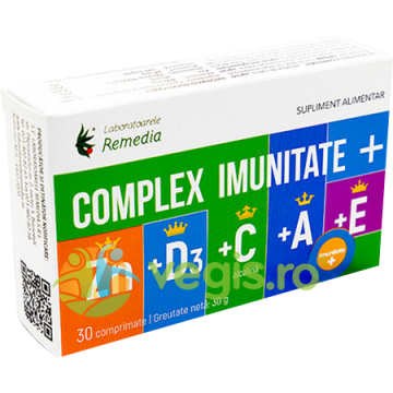 Complex Imunitate Plus (Zn + D3 + Vitamina C Alcalina + A + E) 30cpr